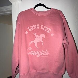 Kittenish Pink Crewneck Sweatshirt